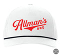 Allman's White Trucker Rope Hat Snapback